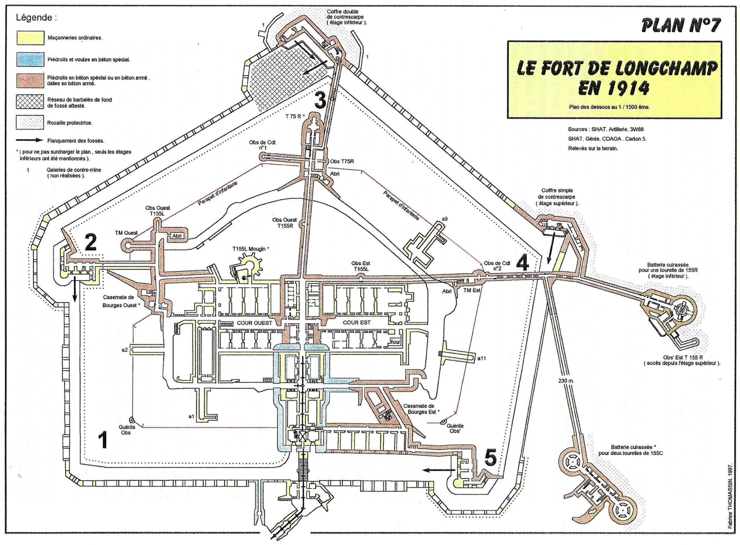 Le fort de Longchamp en 1914