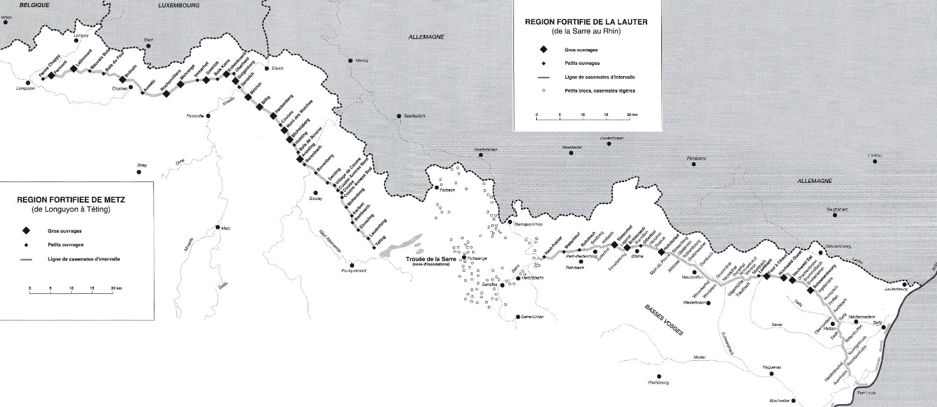 La frontière franco-allemande vers 1935 (d'après J.B. Wahl)