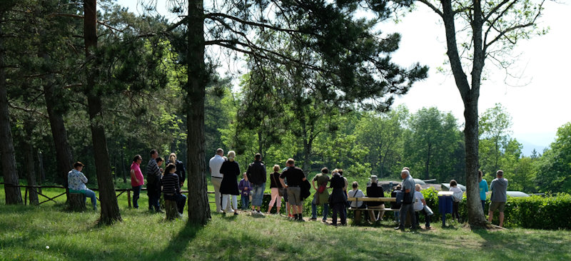 page_img_21_9 Un groupe de visiteurs devant la batterie 1